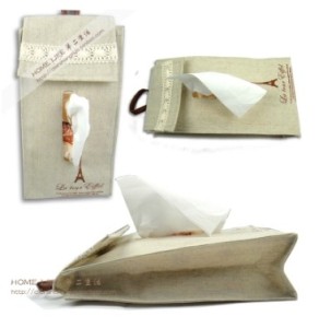 Fashion Cotton and Linen Hanging Receive Tissue Box (MU1017)
